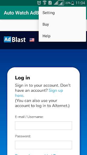 Run android online APK Auto Watch AdBlast Advertising from MyAndroid or emulate Auto Watch AdBlast Advertising using MyAndroid