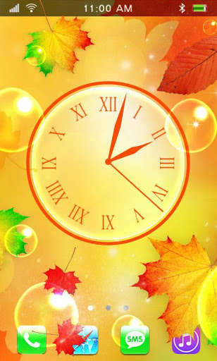 Run android online APK Autumn Leaves Clock Live Wallpaper from MyAndroid or emulate Autumn Leaves Clock Live Wallpaper using MyAndroid
