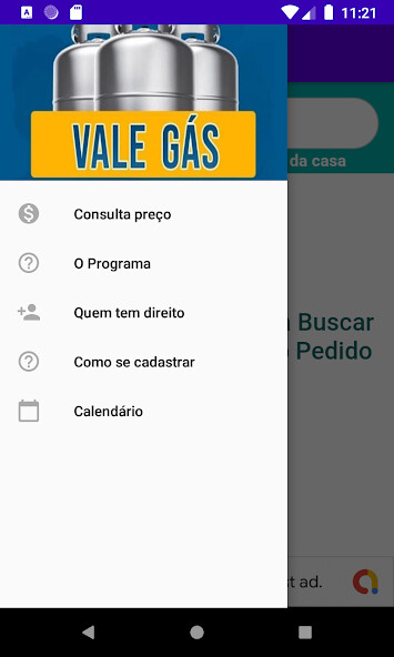 Run android online APK Auxílio Vale Gás : Consulta from MyAndroid or emulate Auxílio Vale Gás : Consulta using MyAndroid