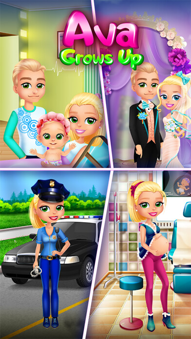 Emulate iPhone app Ava Grows Up - Makeup, Makeover, Dressup Girl Game using MyAndroid