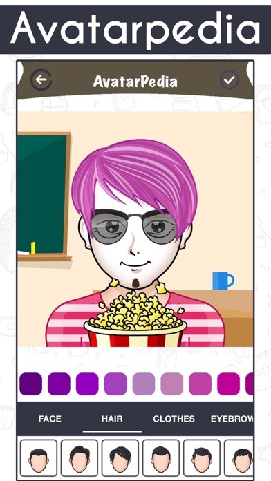 Emulate iPhone app AvatarPedia - Emoji Maker using MyAndroid