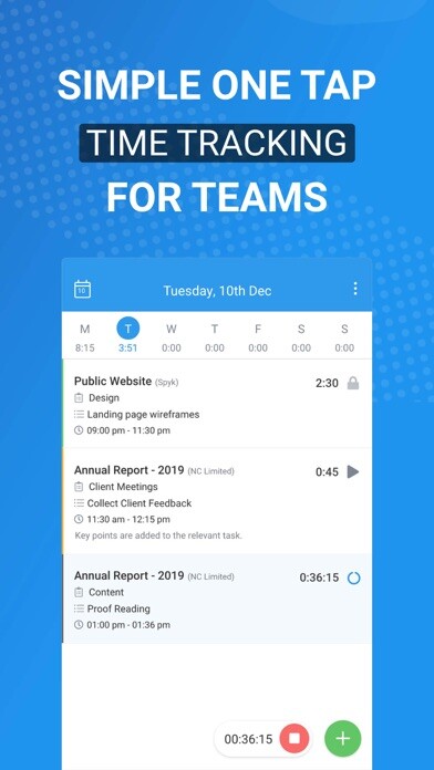 Emulate iPhone app Avaza Timesheets using MyAndroid