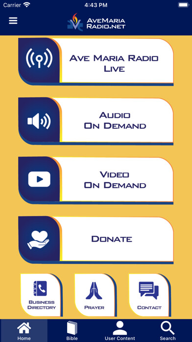 Emulate iPhone app Ave Maria Radio (AMR) using MyAndroid