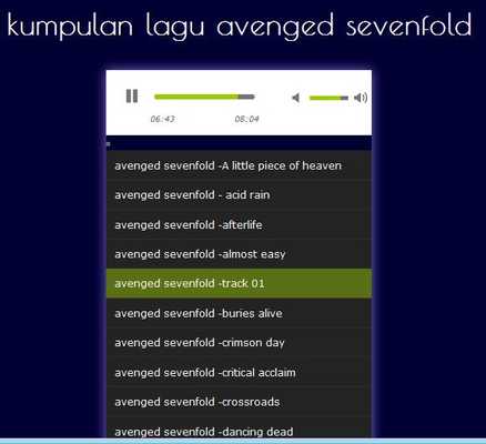 Emulate Android APK Avenged Sevenfold Songs
