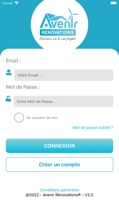 Emulate iPhone app Avenir rénovations using MyAndroid Emulate iPhone app Avenir rénovations using MyAndroid