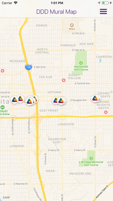 Emulate iPhone app Avenue Art Days Mural Map using MyAndroid Emulate iPhone app Avenue Art Days Mural Map using MyAndroid