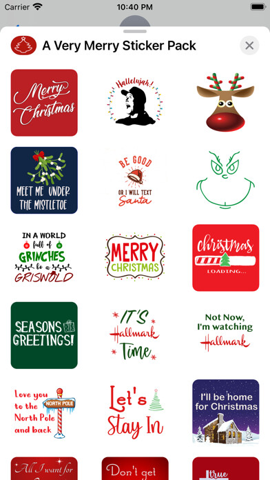 Emulate iPhone app A Very Merry Sticker Pack using MyAndroid Emulate iPhone app A Very Merry Sticker Pack using MyAndroid
