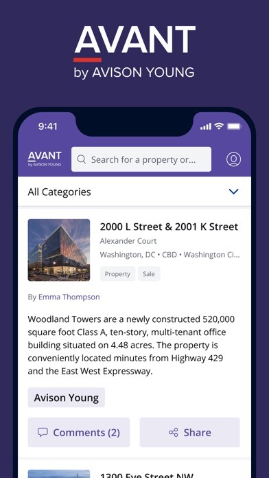 Emulate iPhone app Avison Young using MyAndroid