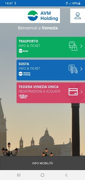 Emulate iPhone app AVM Venezia Official App using MyAndroid