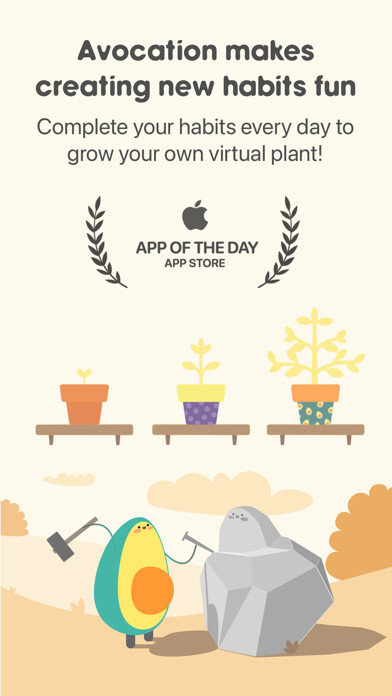 Emulate iPhone app Avocation - Habit Tracker using MyAndroid