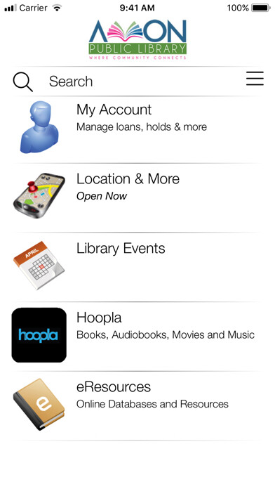Emulate iPhone app Avon Washington Twp Public Lib using MyAndroid Emulate iPhone app Avon Washington Twp Public Lib using MyAndroid