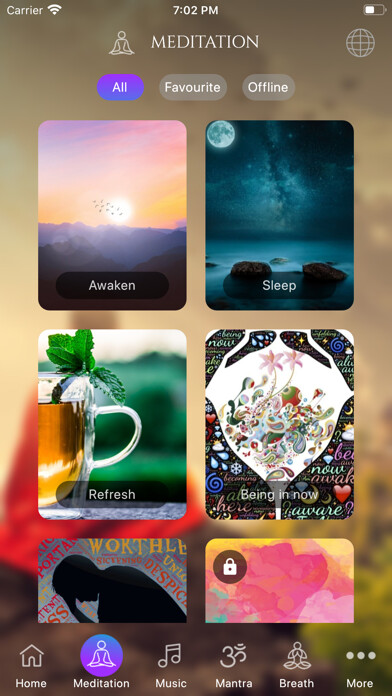 Emulate iPhone app Awaken - Meditation & Music using MyAndroid Emulate iPhone app Awaken - Meditation & Music using MyAndroid