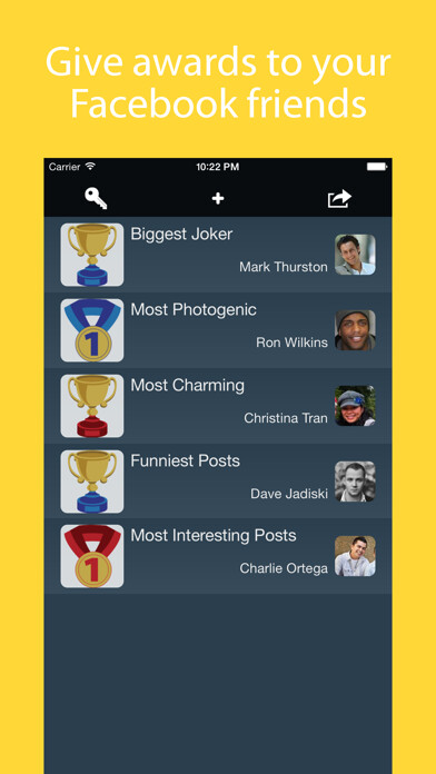Emulate iPhone app Awards for Friends - Free using MyAndroid