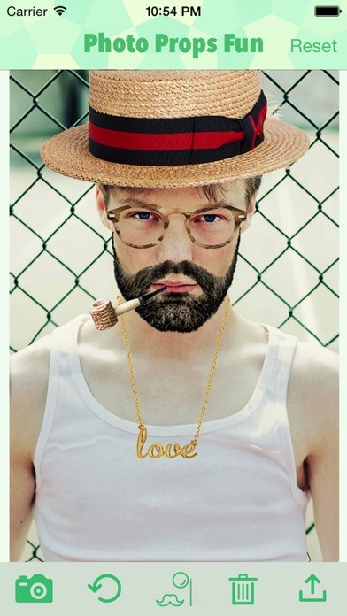 Emulate iPhone app Awesome Pic Editor Free - Funny Cam Photo Editing Booth using MyAndroid