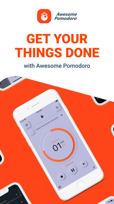 Emulate iPhone app Awesome Pomodoro Simple Timer using MyAndroid