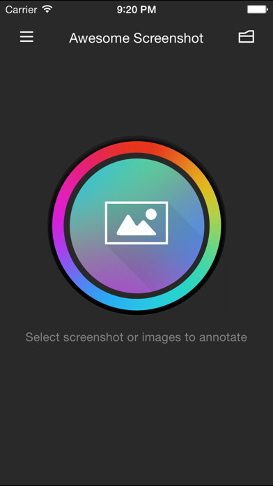 Emulate iPhone app Awesome Screenshot for Safari using MyAndroid