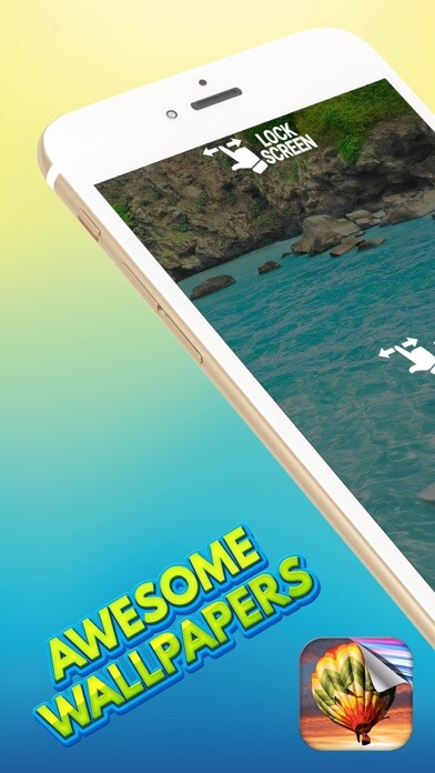 Emulate iPhone app Awesome Wallpapers HD – Best Free Backgrounds & Themes for Retina Home and Lock Screen using MyAndroid