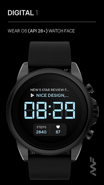 Run android online APK Awf Digital 1 - watch face from MyAndroid or emulate Awf Digital 1 - watch face using MyAndroid