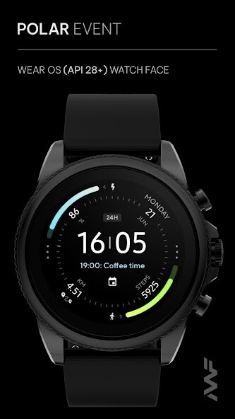 Run android online APK Awf Polar Event - watch face from MyAndroid or emulate Awf Polar Event - watch face using MyAndroid