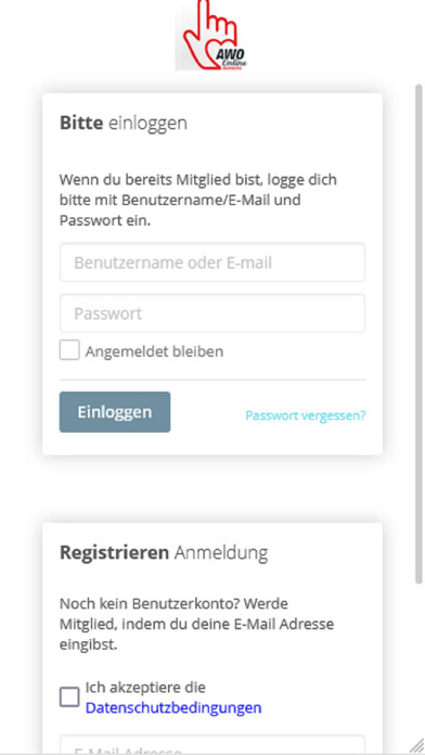 Emulate iPhone app AWO online - Bamberg using MyAndroid