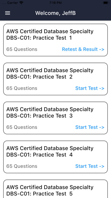 Emulate iPhone app AWS DBS-C01 Certification Exam using MyAndroid Emulate iPhone app AWS DBS-C01 Certification Exam using MyAndroid
