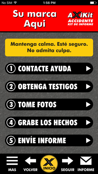 Emulate iPhone app AxiKit Accident Report Kit ES using MyAndroid Emulate iPhone app AxiKit Accident Report Kit ES using MyAndroid