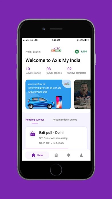 Emulate iPhone app Axis My India Ltd using MyAndroid