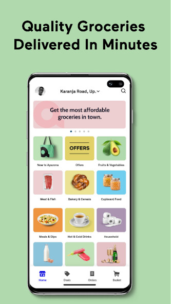 Run android online APK Ayazona Fresh Grocery Delivery from MyAndroid or emulate Ayazona Fresh Grocery Delivery using MyAndroid