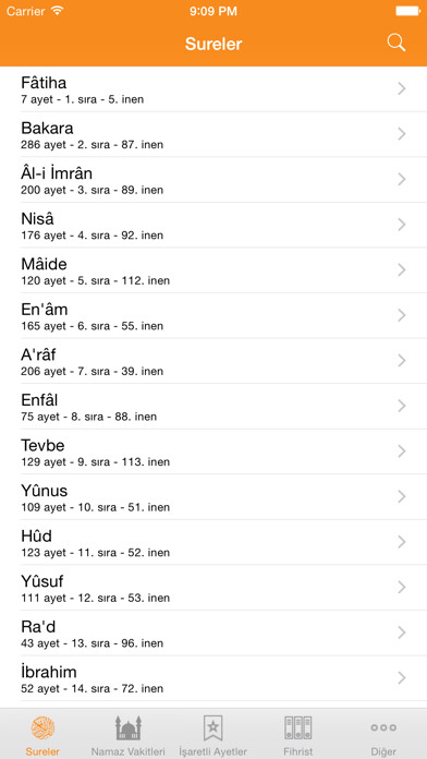 Emulate iPhone app Ayet Bul Kuran-ı Kerim Meali using MyAndroid
