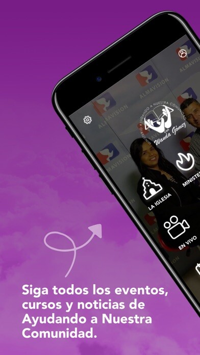 Emulate iPhone app Ayudando a Nuestra Comunidad using MyAndroid
