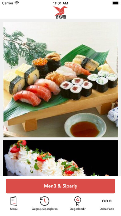 Emulate iPhone app Ayumi Sushi Bar using MyAndroid