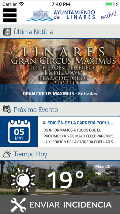 Emulate iPhone app Ayuntamiento de Linares using MyAndroid Emulate iPhone app Ayuntamiento de Linares using MyAndroid