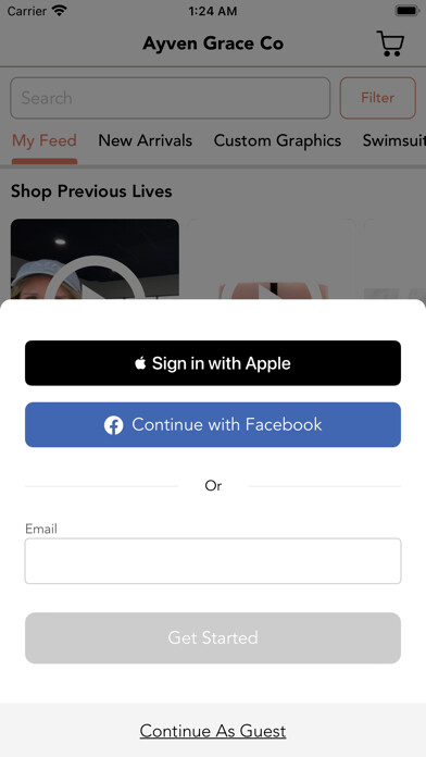 Emulate iPhone app Ayven Grace Co using MyAndroid