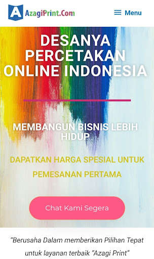 Run android online APK Azagi Print (Jasa Percetakan Online) from MyAndroid or emulate Azagi Print (Jasa Percetakan Online) using MyAndroid