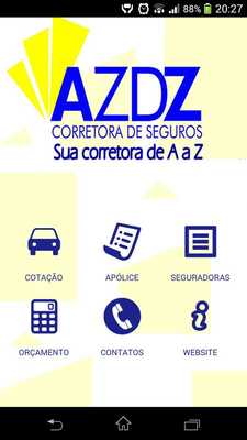 Emulate Android APK AZDZ Corretora de Seguros