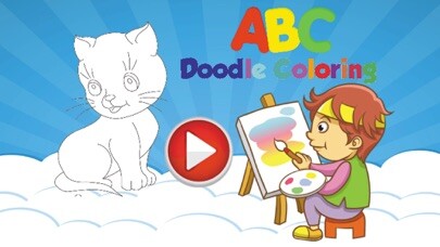 Emulate iPhone app A-Z English Easy Coloring Book using MyAndroid