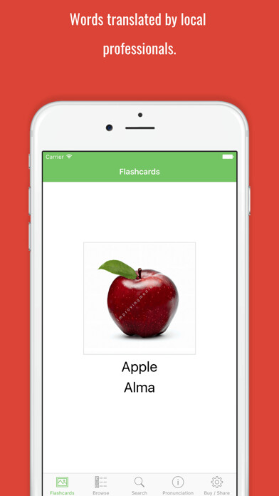 Emulate iPhone app Azerbaijani Flashcards with Pictures Lite using MyAndroid