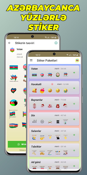 Run android online APK Azerbaijan Stickers from MyAndroid or emulate Azerbaijan Stickers using MyAndroid