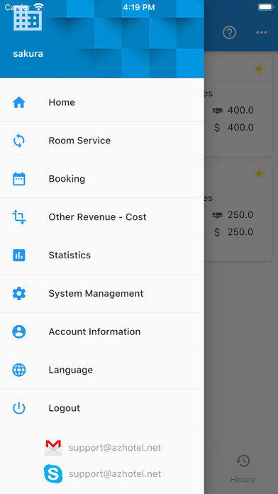 Emulate iPhone app AzHotel - Hotel Management using MyAndroid Emulate iPhone app AzHotel - Hotel Management using MyAndroid