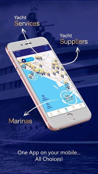 Emulate iPhone app Azimouthio Yachting Info using MyAndroid