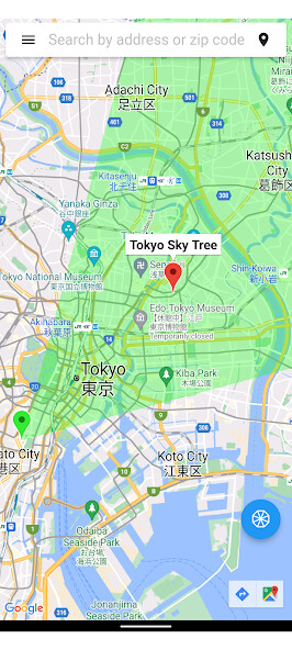 Emulate Android APK Azimuth Map