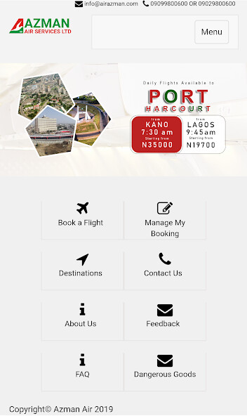 Run android online APK Azman Air from MyAndroid or emulate Azman Air using MyAndroid