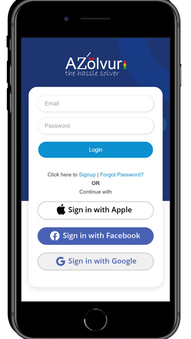 Emulate iPhone app AZolvur: The Hassle Solver using MyAndroid Emulate iPhone app AZolvur: The Hassle Solver using MyAndroid