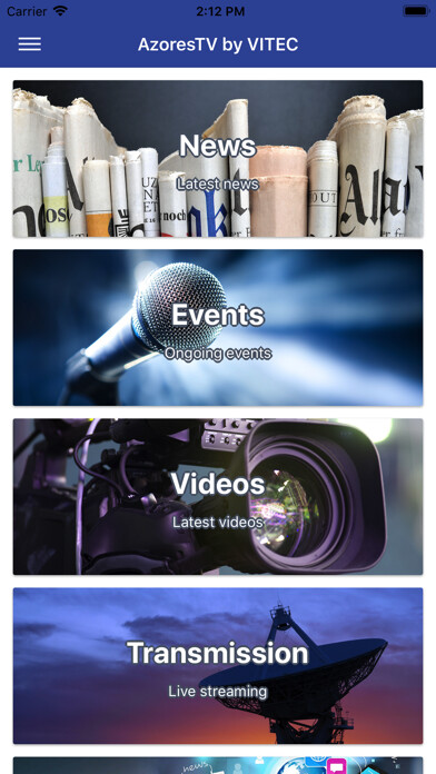 Emulate iPhone app AzoresTV by Vitec using MyAndroid