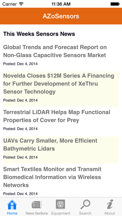 Emulate iPhone app AZoSensors using MyAndroid Emulate iPhone app AZoSensors using MyAndroid