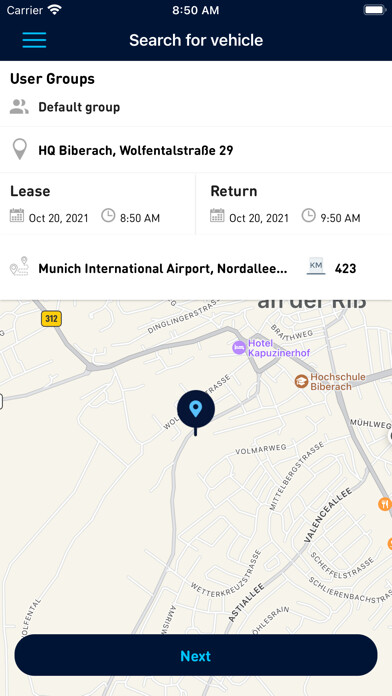 Emulate iPhone app AZOWO - Mobility Sharing using MyAndroid
