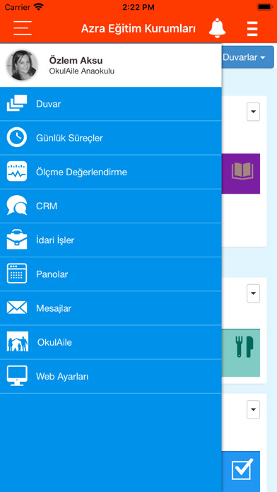 Emulate iPhone app Azra Eğitim Kurumları using MyAndroid