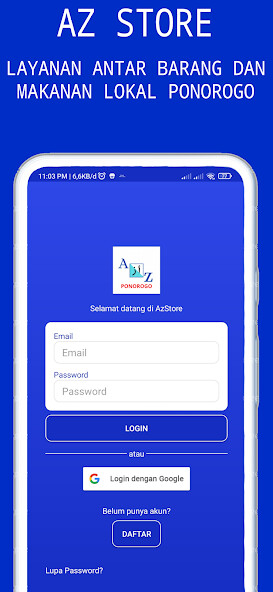 Run android online APK AZ Store - Kurir Antar Makanan from MyAndroid or emulate AZ Store - Kurir Antar Makanan using MyAndroid Run android online APK AZ Store - Kurir Antar Makanan from MyAndroid or emulate AZ Store - Kurir Antar Makanan using MyAndroid