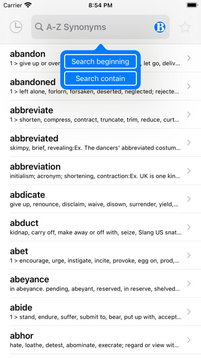 Emulate iPhone app AZ Synonyms using MyAndroid Emulate iPhone app AZ Synonyms using MyAndroid