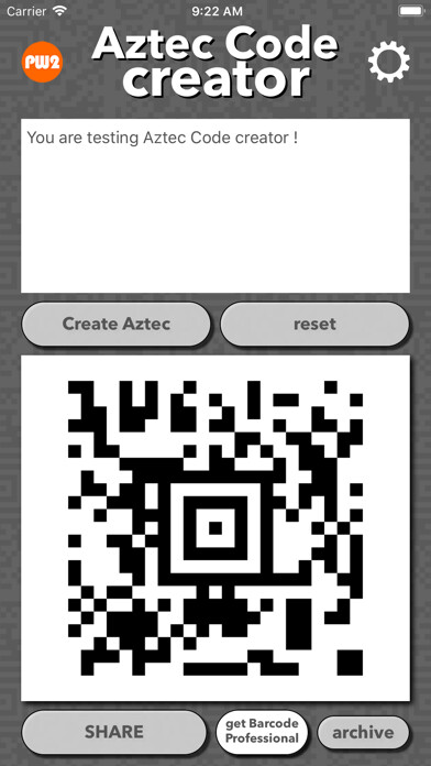 Emulate iPhone app Aztec Code creator using MyAndroid Emulate iPhone app Aztec Code creator using MyAndroid